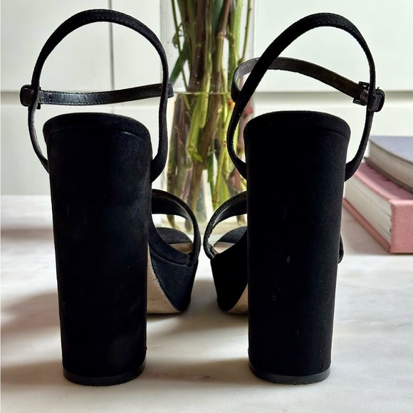 Aldo Black Suede Platform Heels - Picture 3 of 7